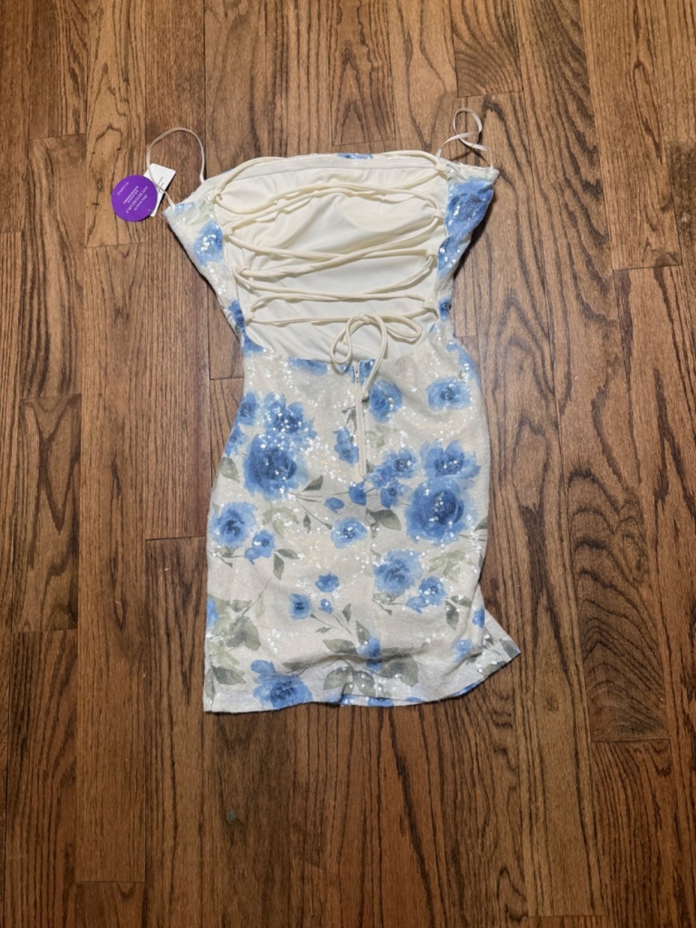 Windsor Afterparty Bloom Sequin Strapless Mini Dress - Picture 3 of 5